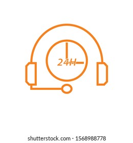 hotline service logo vector. customer service symbol icon. vector illustration.