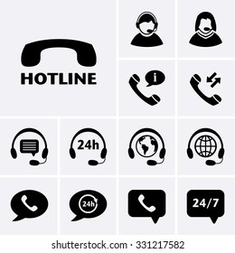 Hotline Support Icons
