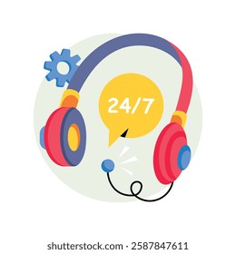 Hotline Support Service   Concepts Style illustrations. EPS 10 File stock illustration