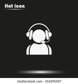 Hotline support service with headphones.