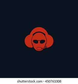 Hotline support service with headphones.