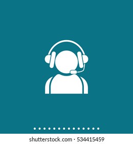 Hotline support service with headphones.