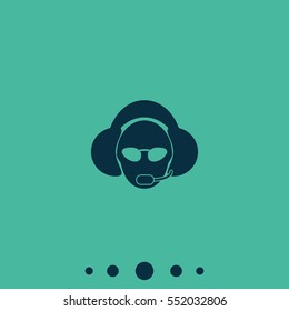 Hotline support service with headphones.