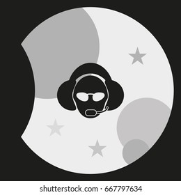 Hotline support service with headphones.