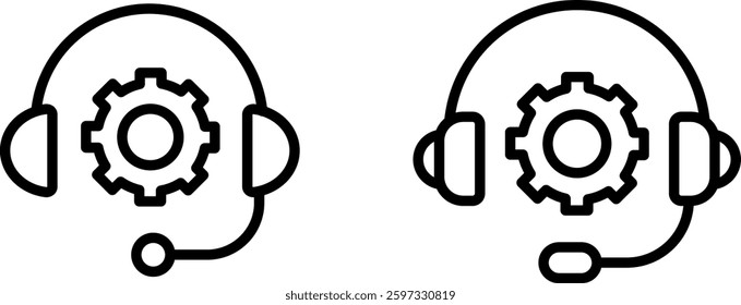 "Hotline Support Service Icon Representing Customer Assistance, Helpdesk, and Communication"