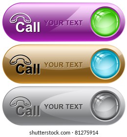 Hotline. Vector internet buttons.