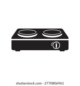 Hotplate silhouette icon vector flat design.