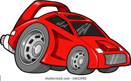 Hot-Rod Race-Car Vector Illustration