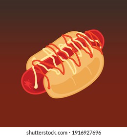 imagen vectorial de hotsosis, puede ser completa en el diseño de la plantilla de menú de la lista de alimentos, y hacer que su alternativa de impresión o icono digital o de la elección de comida de principiante. 