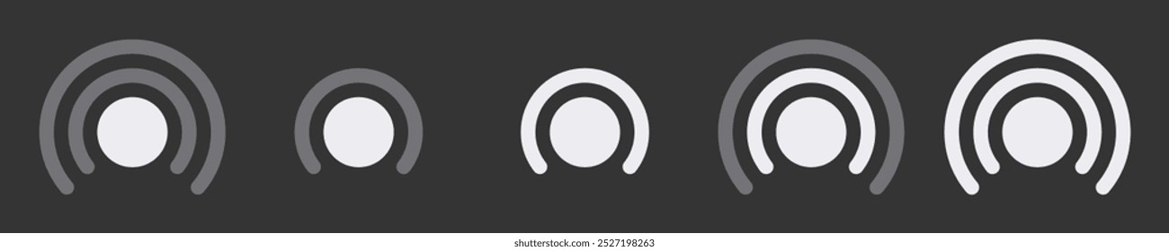 Hotspot-Verbindungsanzeige in Ihrem Telefon zur Darstellung der Benutzeroberfläche. Vektorsymbole im flachen Stil