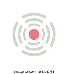 Hotspot four spread signal rounded edges illustration vector