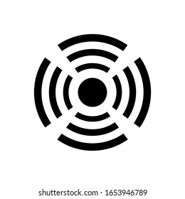 Hotspot four spread signal  sharp edges logo illustration vector 