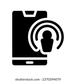 hotspot glyph icon illustration vector graphic. Simple element illustration vector graphic, suitable for app, websites, and presentations isolated on white background