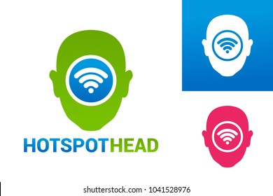 Hotspot Head Logo Template Design Vector, Emblem, Design Concept, Creative Symbol, Icon
