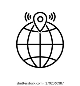 Hotspot icon black thin line