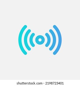 Icono de hotspot en el estilo de gradiente sobre la interfaz de usuario, uso para presentación de aplicaciones móviles del sitio web