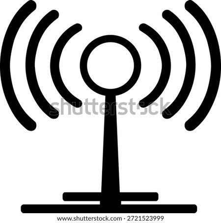 Hotspot icon representing wireless internet sharing and network connectivity for digital devices. Modern flat vector design suitable for user interface elements, mobile applications, dashboards, and technology-related visuals. Isolated on white background and fully scalable.