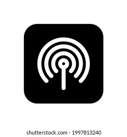 Hotspot icon with square style