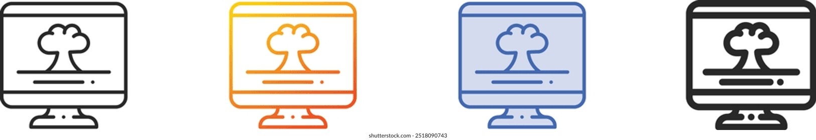 hotspot icon.Thin Linear, Gradient, Blue Stroke and bold Style Design Isolated On White Background
