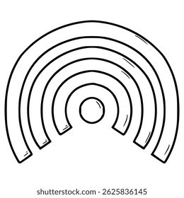 hotspot illustration hand drawn outline vector