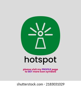 Red de internet de hotspot para icono de aplicación o logotipo de empresa de tecnología, hecho con formato de vector eps 10