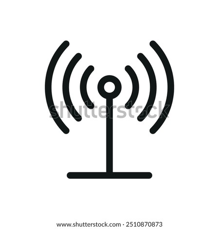 Hotspot isolated icon, wifi hotspot vector symbol with editable stroke