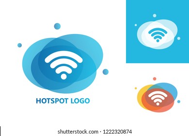 Hotspot Logo Template Design Vector, Emblem, Design Concept, Creative Symbol, Icon