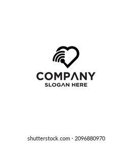 Hotspot Love Logo Template Design Vector, Emblem, Design Concept, Creative Symbol, Icon