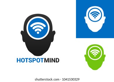 Hotspot Mind Logo Template Design Vector, Emblem, Design Concept, Creative Symbol, Icon