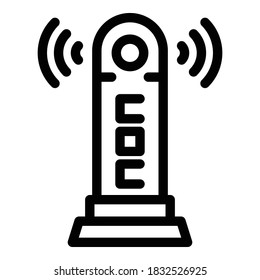 Icono de módem de hotspot. Icono de vector del módem de zona activa de esquema para diseño web aislado en fondo blanco