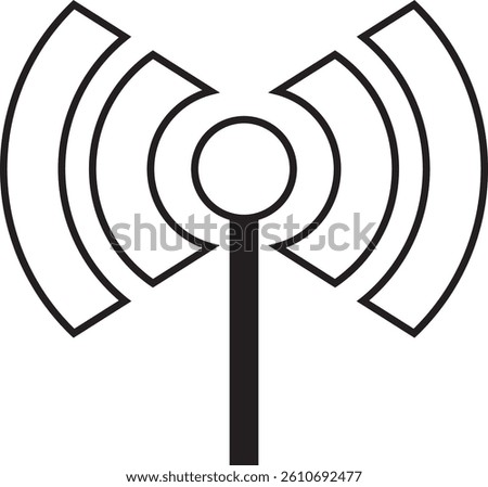 hotspot outline icon technology network
