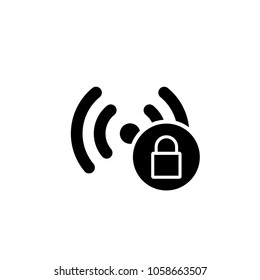 hotspot wifi protect password icon vector template