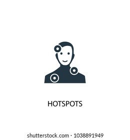 Hotspots icon. Simple element illustration. Hotspots concept symbol design from Augmented reality collection. Can be used for web and mobile.
