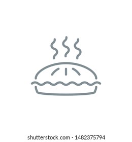 hotter birthday cake outline flat icon. Single high quality outline logo symbol for web design or mobile app. Thin line sign design logo. gray icon pictogram isolated on white background