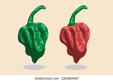 The hottest chili in the world. Raw and cooked Carolina reaper.
