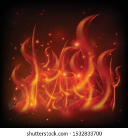 Hottest Flame Abstract Vector Background For Background