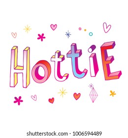 Hottie, t-shirt design.