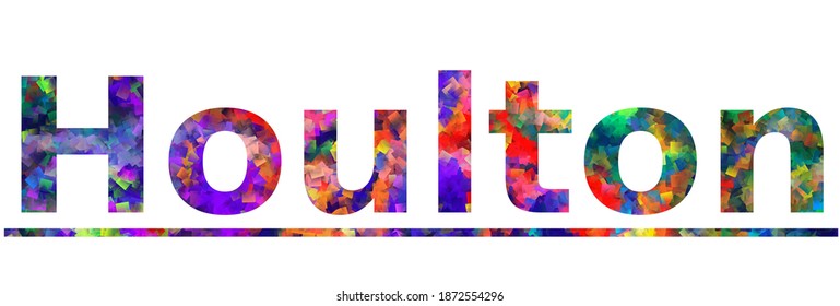 Houlton. Colorful typography text banner. Vector the word houlton design. Can be used to logo, card, poster, heading and beautiful title