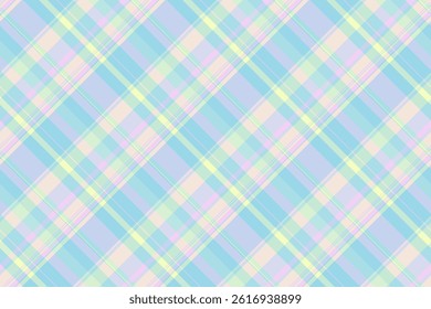 Hounds seamless tartan textile, 1950s plaid texture vector. Strong fabric pattern check background in light and light blue colors palette.