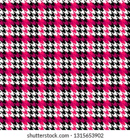 Hounds Tooth Bicolor Vector Seamless Pattern