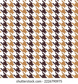 Hounds tooth brown seamless pattern. Fashionable background. Vector illustration.