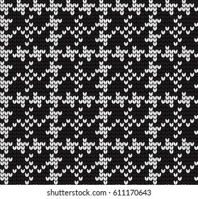 Hounds Tooth Check Seamless Knitting Pattern Goose pads