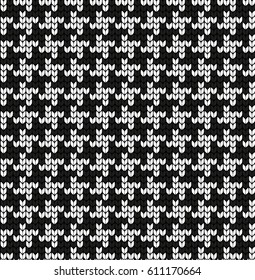 Hounds Tooth Check Seamless Knitting Pattern Goose pads