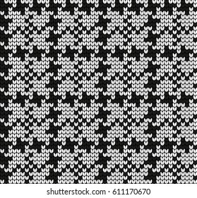 Hounds Tooth Check Seamless Knitting Pattern Goose pads