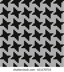 Hounds Tooth Check Seamless Knitting Pattern Goose pads