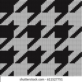 Hounds Tooth Check Seamless Knitting Pattern Goose pads