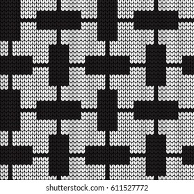 Hounds Tooth Check Seamless Knitting Pattern Goose pads