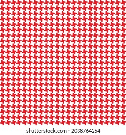 Hounds tooth Geometric pattern in red color very much suitable for Christmas theme.