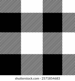 Hounds tooth pattern seamless tartan, line texture vector fabric. Girly textile check background plaid in black and white colors palette.
