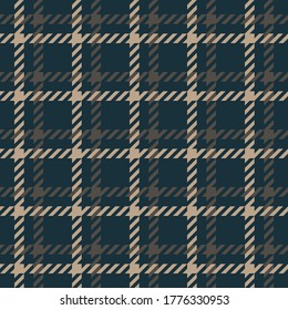 Hounds tooth pattern vector in dark brown. Seamless decorative dog tooth check plaid for jacket, coat, skirt, or other modern autumn fabric design.